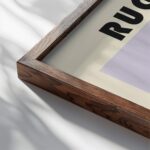 rugby ball mid century print geometric design 3