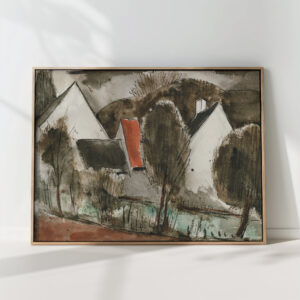 rural houses in winter 1928 julio gonzalez high quality print
