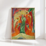 saint honored by angels 1913 hermann stenner high quality print