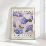 sao paulo flower market hydrangea art print