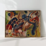 satirical figure on the blue rider 1913 august macke high quality print