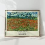 scripture inspired landscape art print with floral motif