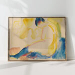 seated female nude with blue stockings 1919 1924 edvard munch high quality print