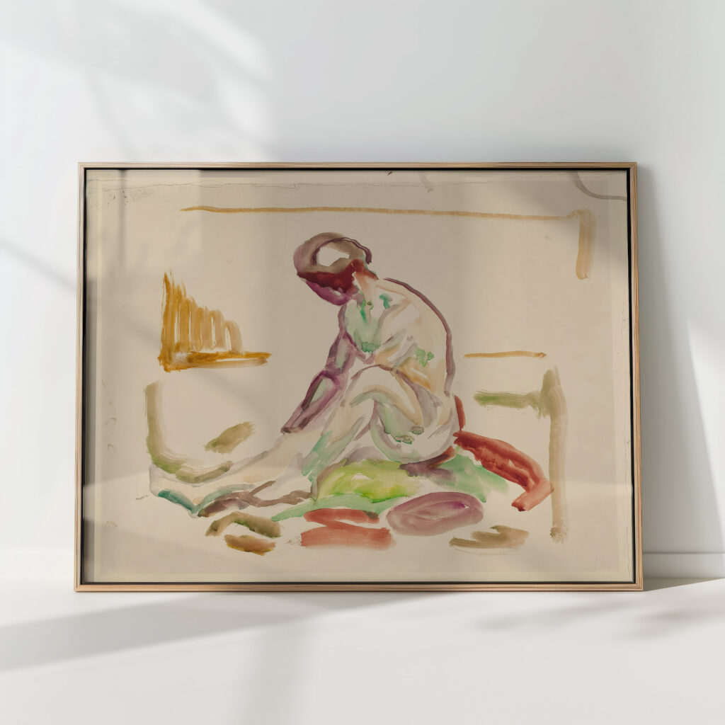 seated nude 1919 1924 edvard munch high quality print