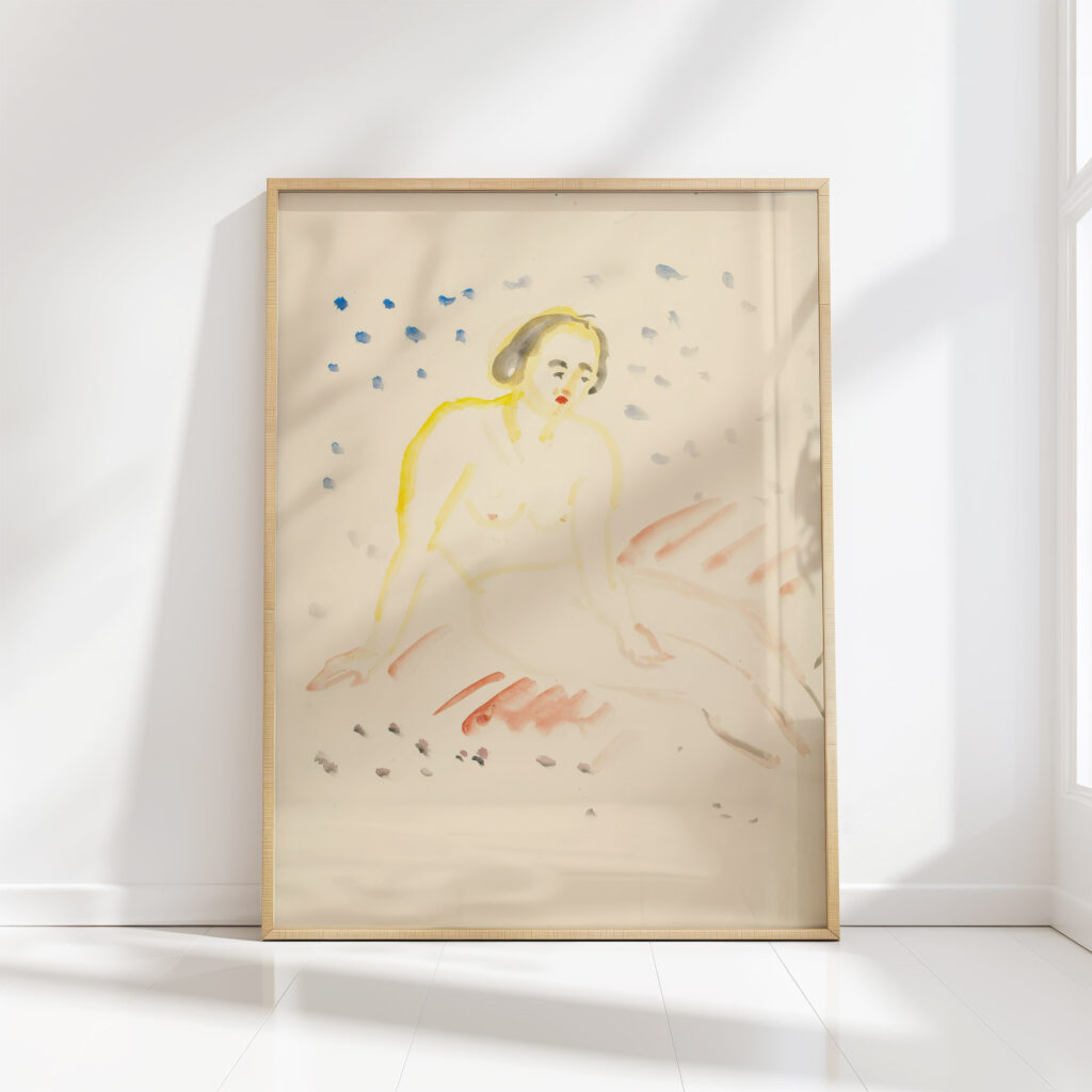 seated nude 1920 1925 edvard munch high quality print