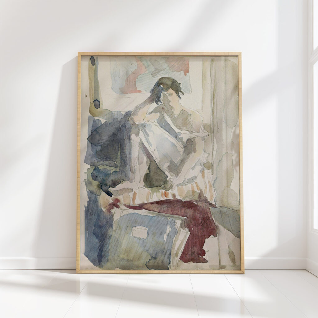 seated woman in interior c 1916 reijer stolk high quality print