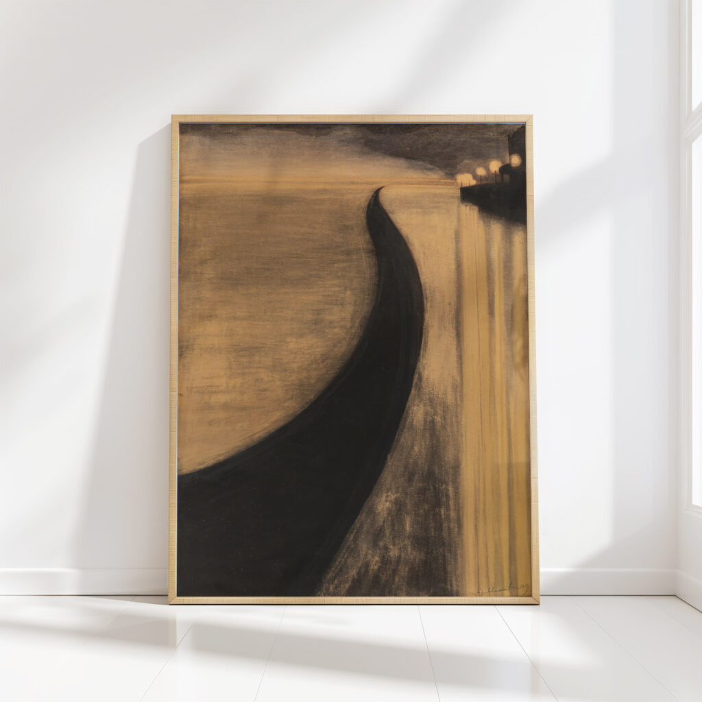 seawall and lights of ostend 1909 leon spilliaert high quality print