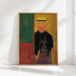 self portrait with a cane and boater circa 1891 1892 edouard vuillard high quality print