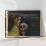 self portrait with death around 1932 karl wiener high quality print