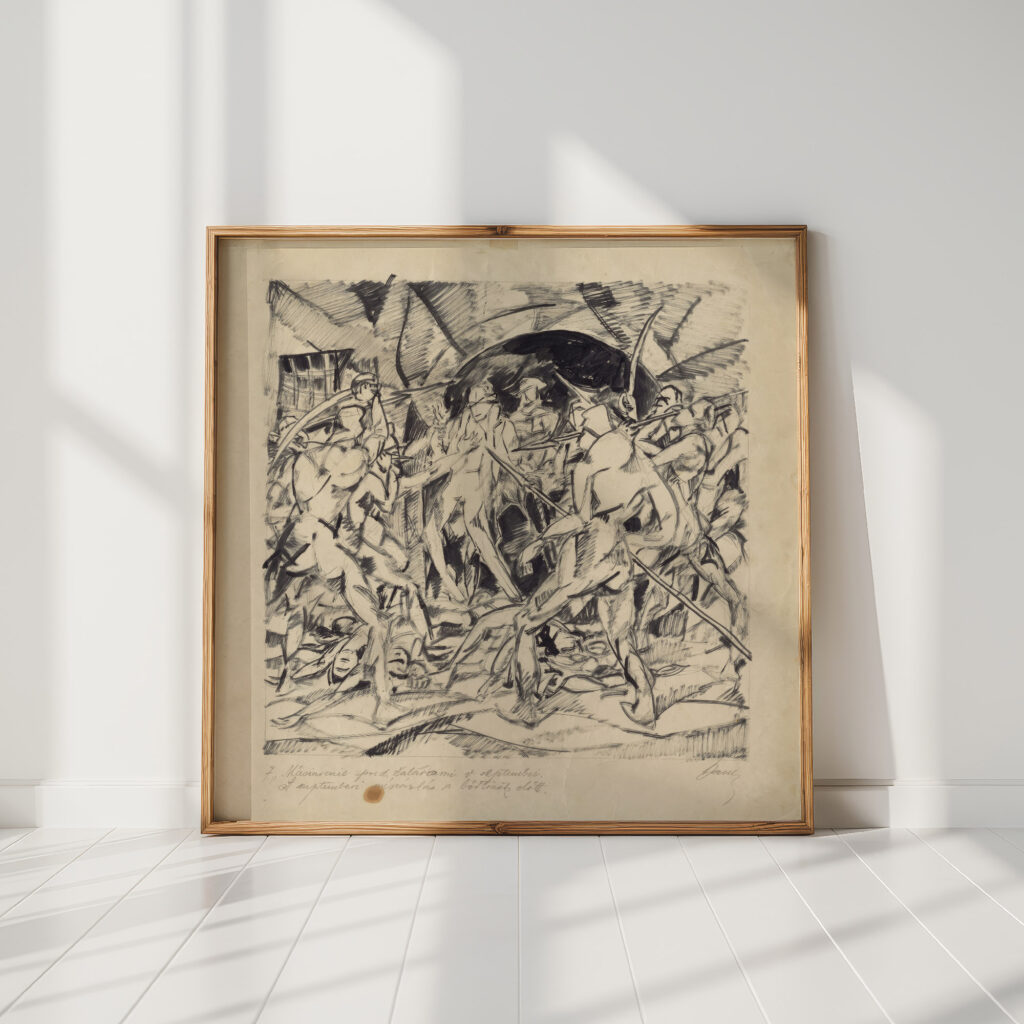 september massacre in front of the jail 1927 konstantin bauer high quality print