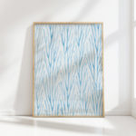 serene blue coral branches artistic print