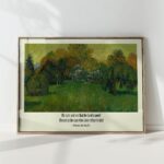 serene landscape garden print with psalm scripture