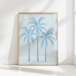serene palm trees artistic print for modern home decor