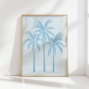 serene palm trees artistic print for modern home decor