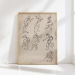 seven dancing figures in three registers 1910 1915 henri gaudier brzeska high quality print