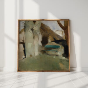 shadow on the wall ii green bench 1928 helene schjerfbeck high quality print