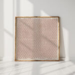 sheet with alternating pattern of flowers and four points unknown high quality print