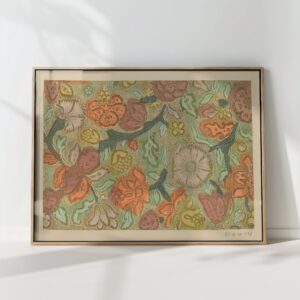 sheet with flowers and fruits with dotted background 1750 1800 unknown high quality print