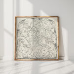 sheet with heads 1891 leo gestel high quality print