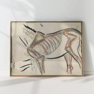 sheet with sketch of a horse 1891 leo gestel high quality print