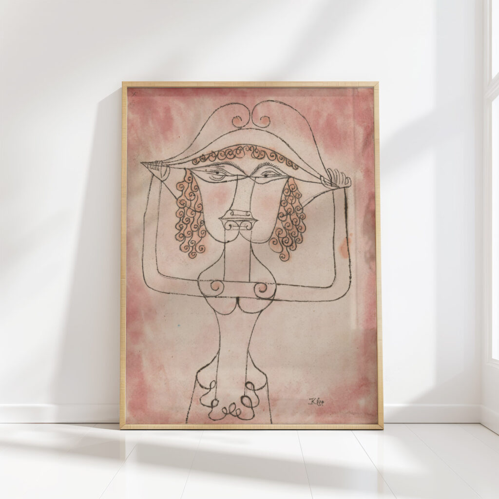 singer of the comic opera 1923 paul klee high quality print