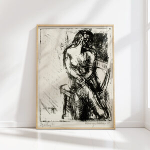 sitting female model 1939 henry nielsen high quality print