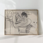 sitting female nude 1913 ernst ludwig kirchner high quality print