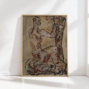 sitting pink nude 1928 frits van den berghe high quality print