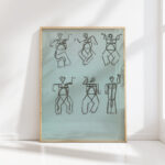 six studies of dancing figures 1910 1915 henri gaudier brzeska high quality print