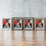 skateboard mid century print vibrant geometric design 2