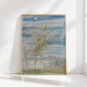 skeleton on horseback nils dardel high quality print