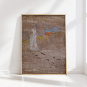 sketch for the girl and death walking 1887 richard bergh high quality print