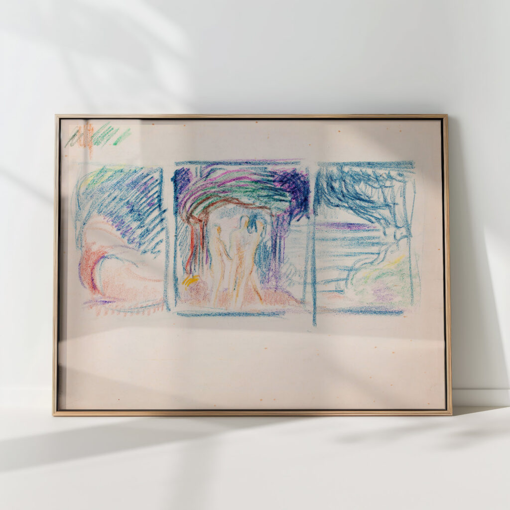 sketch for the veljesvala painting of the nylands nation 1910 1911 magnus enckell high quality print