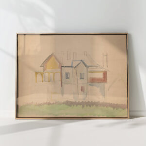 sketch of buildings 1930 1935 zygmunt waliszewski high quality print