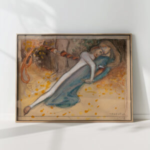 sketch of the young man and the pierced maid 1907 akseli gallen kallela high quality print