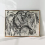 sketch of three horses 1891 leo gestel high quality print