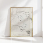 sketch sheet with studies for an embrace kiss 1891 leo gestel high quality print