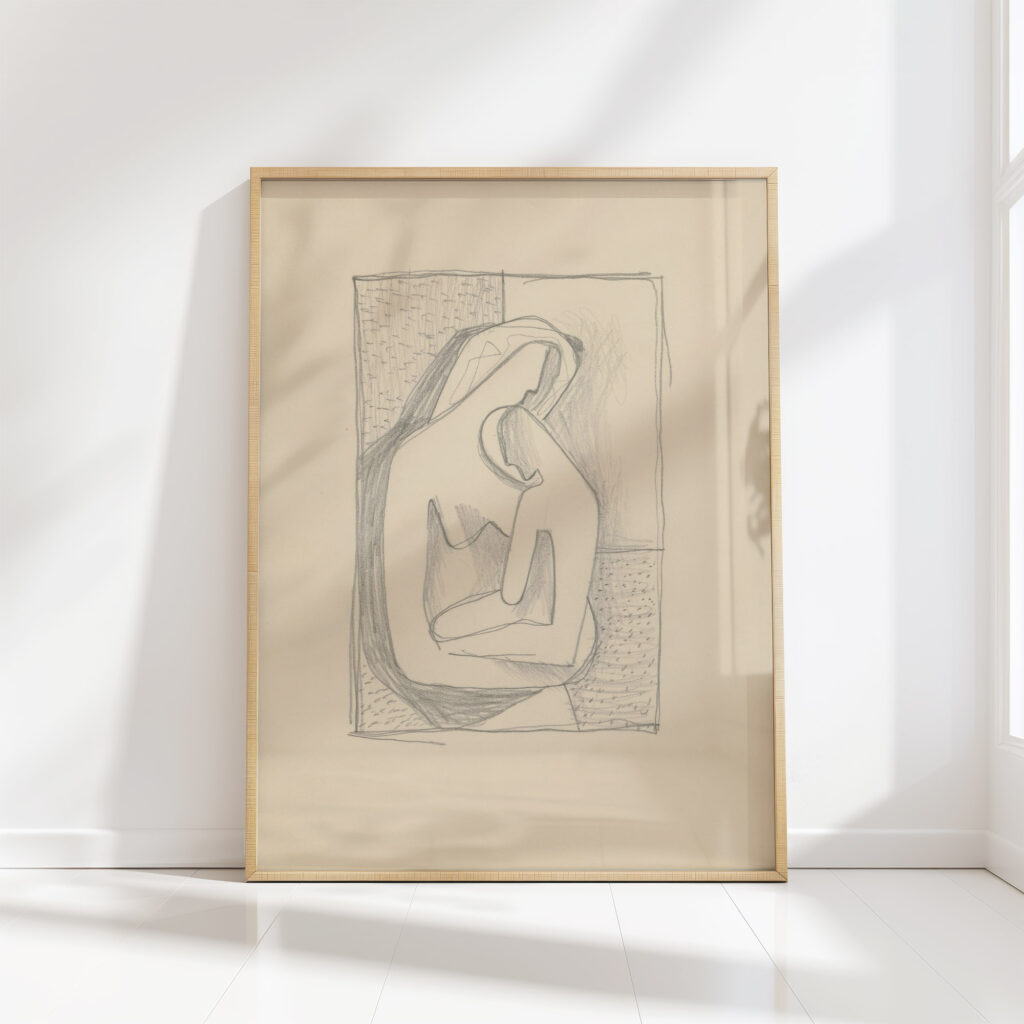 sketchbook with various study drawings ii 1937 1939 mikulas galanda high quality print