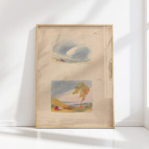sky study turners principle no 11 landscape with hills and tree no 12 thomas sully high quality print