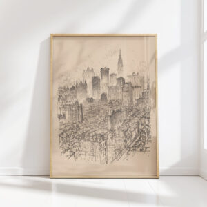 skyscrapers from the gladstone 1912 joseph pennell high quality print