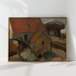 small house with a red roof 1911 tadeusz makowski high quality print