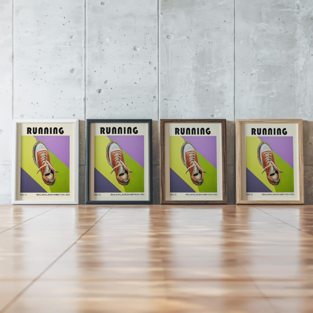 sneaker mid century print vivid bold design 2