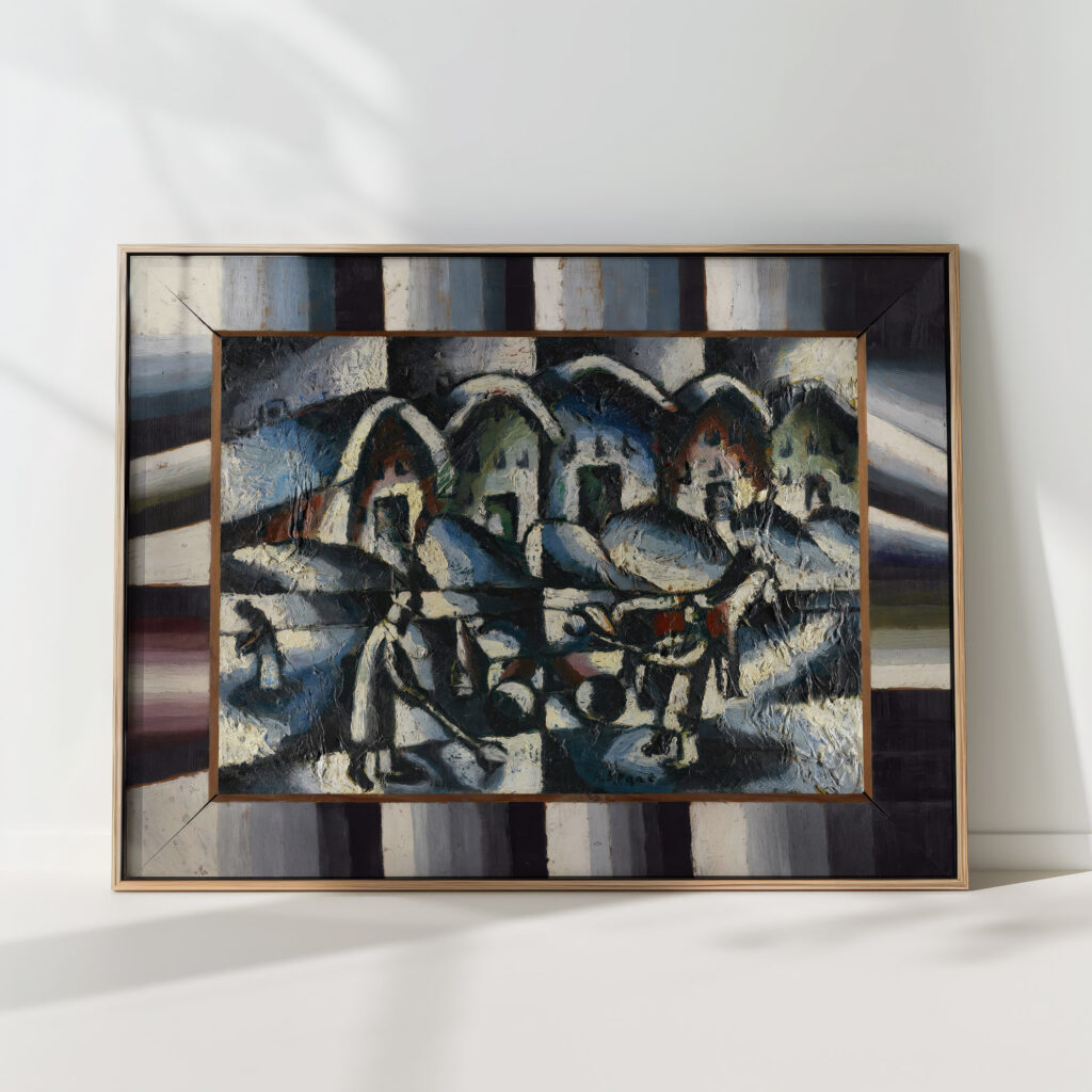 snow shovellers circa 1919 arthur segal high quality print