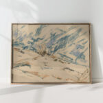 snowy mountainside 1931 zolo palugyay high quality print