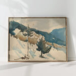snowy plain in the mountains 1930 zolo palugyay high quality print