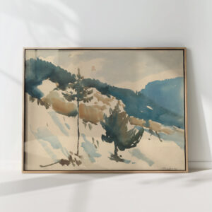 snowy plain in the mountains 1930 zolo palugyay high quality print
