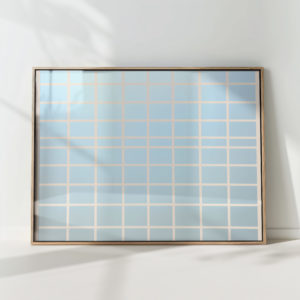 soothing gradient squares wall art print for modern decor