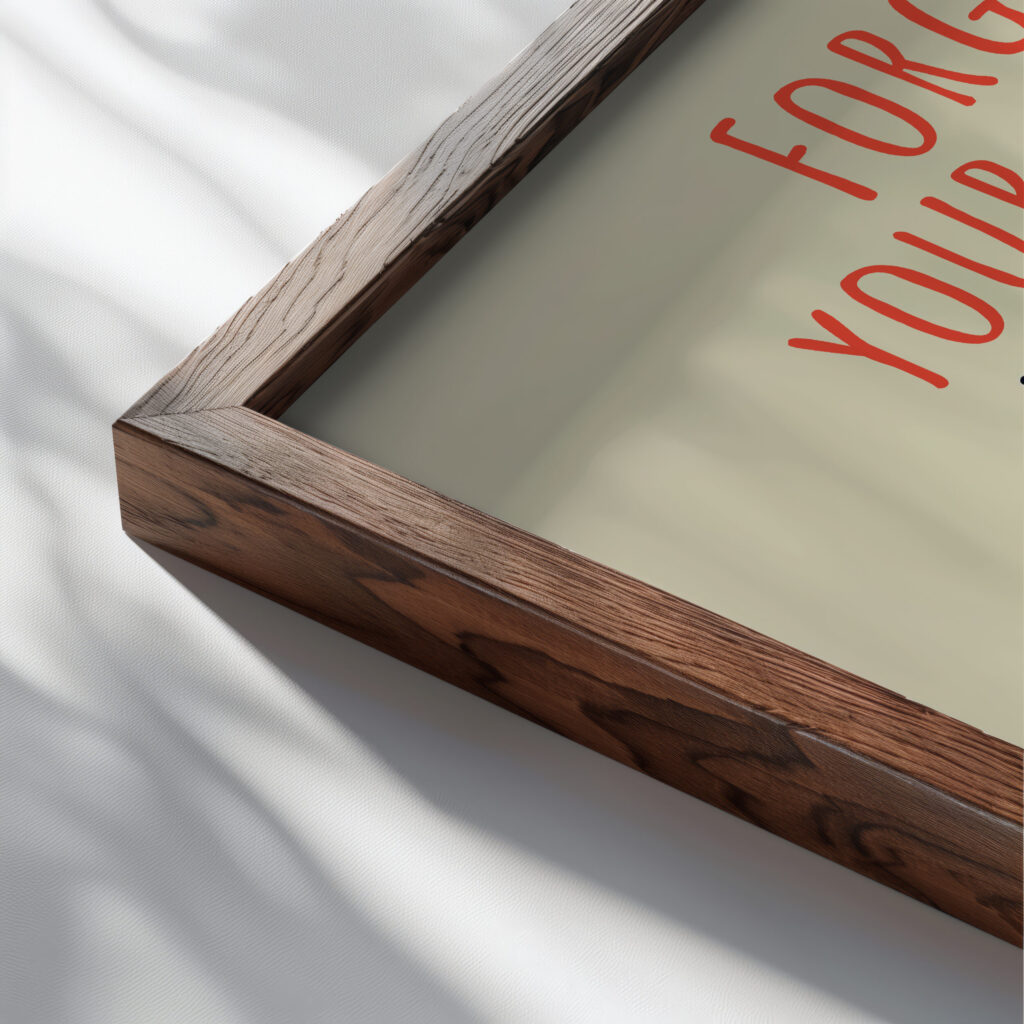 spaghetti 3x4 close up dark wood mockup