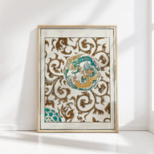 spirit and floral motif illustration watanabe seitei high quality print