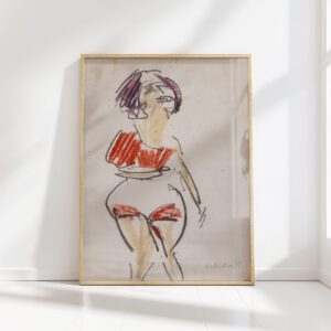 standing woman ca 1909 ernst ludwig kirchner high quality print